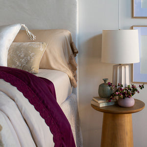 Bella Notte Linens MADERA LUXE PILLOWCASE WITH DONELLA LACE