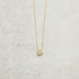 Elyssa Bass Designs ROUND DISC BAGUETTE CZ NECKLACE