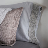 Bella Notte Linens BRIA PILLOWCASE WITH NOVOLA LACE