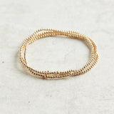 eNewton Design CLASSIC BEAD BRACELET Gold 2mm