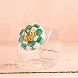 MacKenzie-Childs SWEETS JAR WITH LID Emerald Check