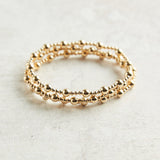 eNewton Design CLASSIC SINCERITY PATTERN BEAD BRACELET Gold 5mm