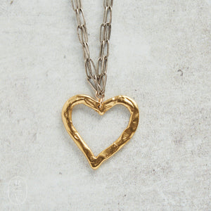 CV Designs OPEN HEART DROP NECKLACE - CVNOH