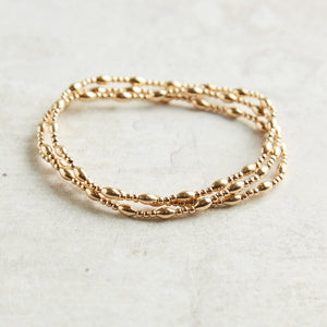 eNewton Design EXTENDS HARMONY SINCERITY PATTERN BRACELET 7.25" Gold 2mm