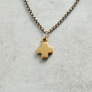 CV Designs BLOCK CROSS NECKLACE - CVNCROSS