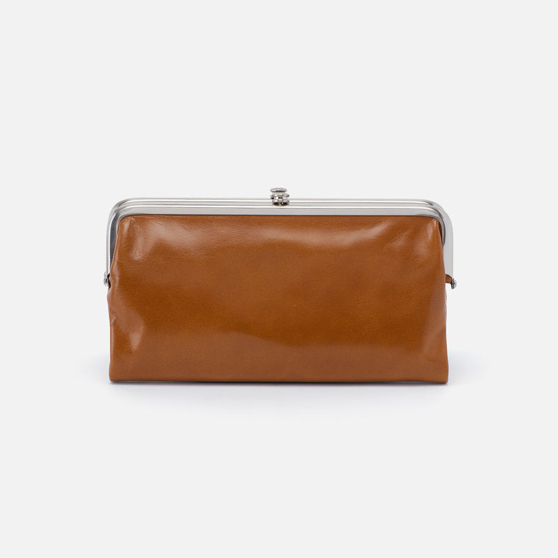 Hobo LAUREN CLUTCH WALLET SS25 Truffle Polished Leather