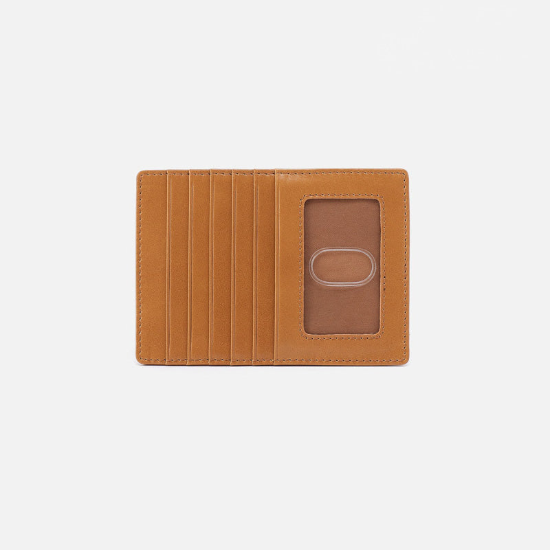 Hobo EURO SLIDE CARD CASE FALL 24 Natural Polished Leather