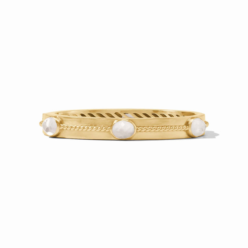 Julie Vos NASSAU STONE HINGE BANGLE BRACELET