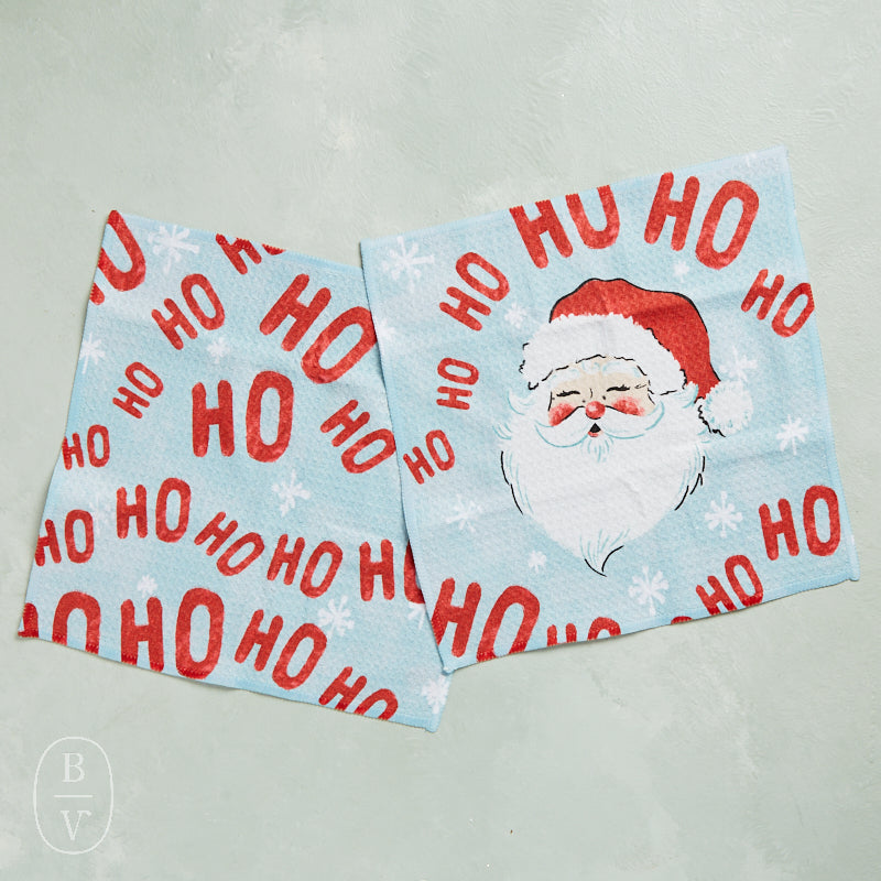 Geometry MERRY SANTA CLAUS DISHCLOTH SET OF 3