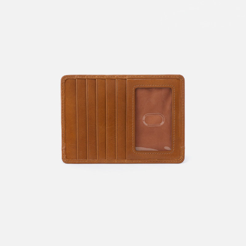 Hobo EURO SLIDE CARD CASE FALL 24 Truffle Polished Leather