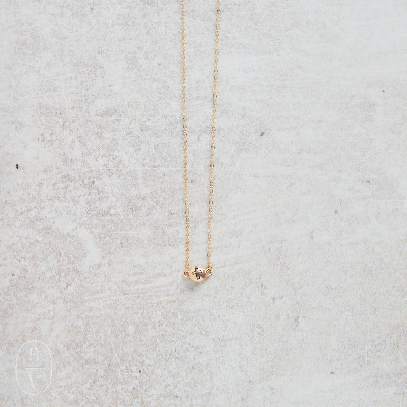 CV Designs GOLD ETCHED CROSS NECKLACE - CVNBC