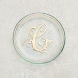 Annieglass INITIAL MINI PLATE Gold C