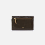 Hobo JILL TRIFOLD WALLET FW24 Deep Moss Polished Leather