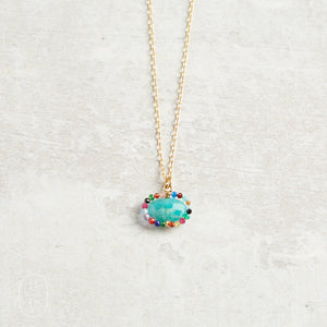 Darby Drake Jewelry and Design GEMSTONE NECKLACE - NETS379 Russian Amazonite Multi