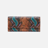 Hobo JILL LARGE TRIFOLD WALLET - SPRING 24 Vivid Snake Print Printed Leather