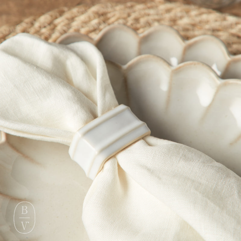 Casafina by Costa Nova FRISO NAPKIN RING White