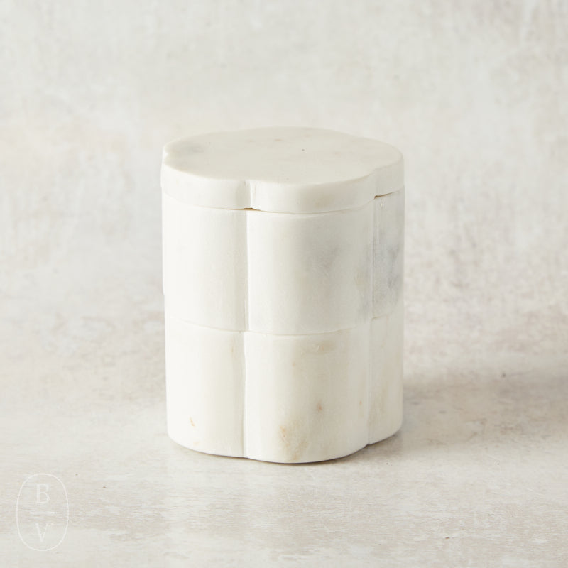 Creative Co-op MARBLE SCALLOPED STACKABLE PINCH POT