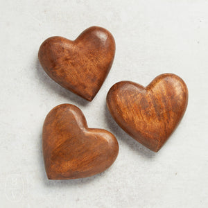 Creative Co-op HAND CARVED MANGO WOOD HEART