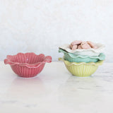 Creative Co-op CRACKLE GLAZE STONEWARE FLOWER BOWL