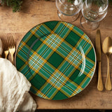 MacKenzie-Childs CHARGER PLATE Tartan Green