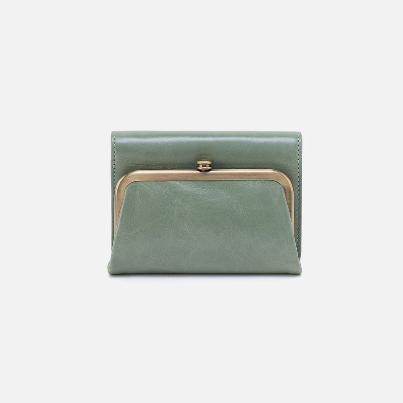 Hobo ROBIN COMPACT WALLET SS25 Jade Polished Leather