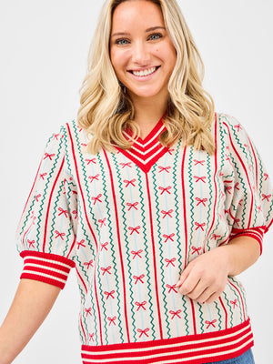 Mary Square FAITH IN A BOW SWEATER