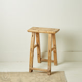 Knock on Wood Antiques WOOD STOOL Rectangle