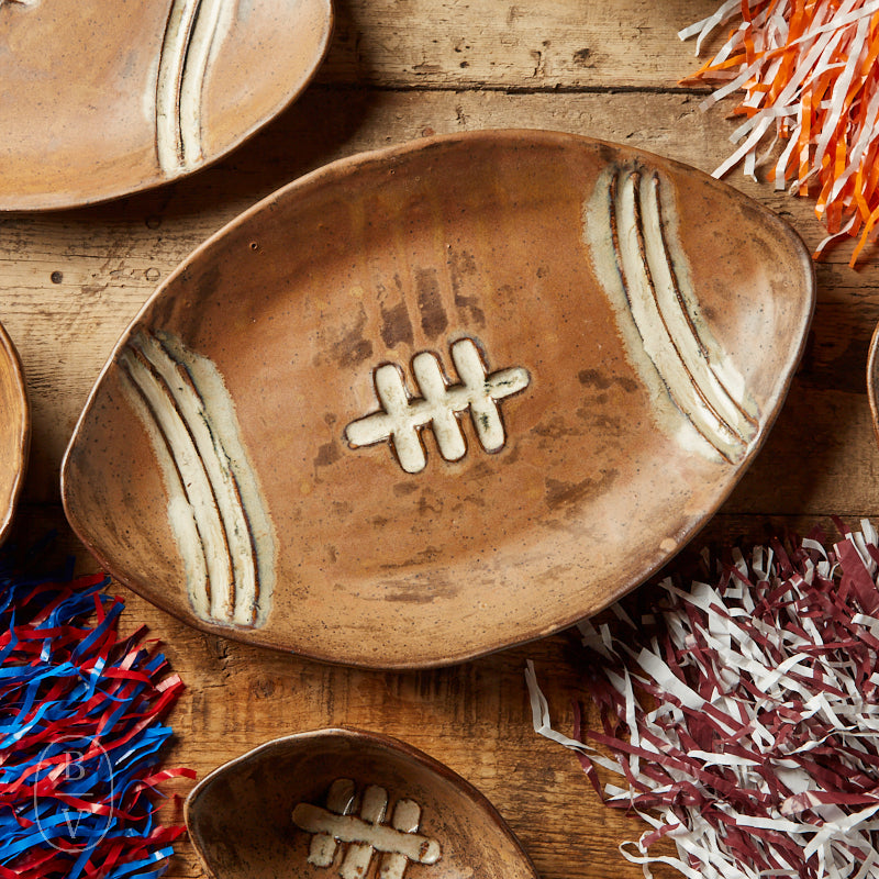 Etta B Pottery 2025 FOOTBALL PLATTER