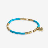 Ink and Alloy RORY SEQUIN STRETCH BRACELET Turquoise