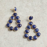 Elyssa Bass Designs O LIST EARRINGS Sapphire