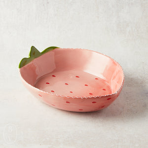 Creative Co-op STRAWBERRY HANDPAINTED NESTING BOWL XL