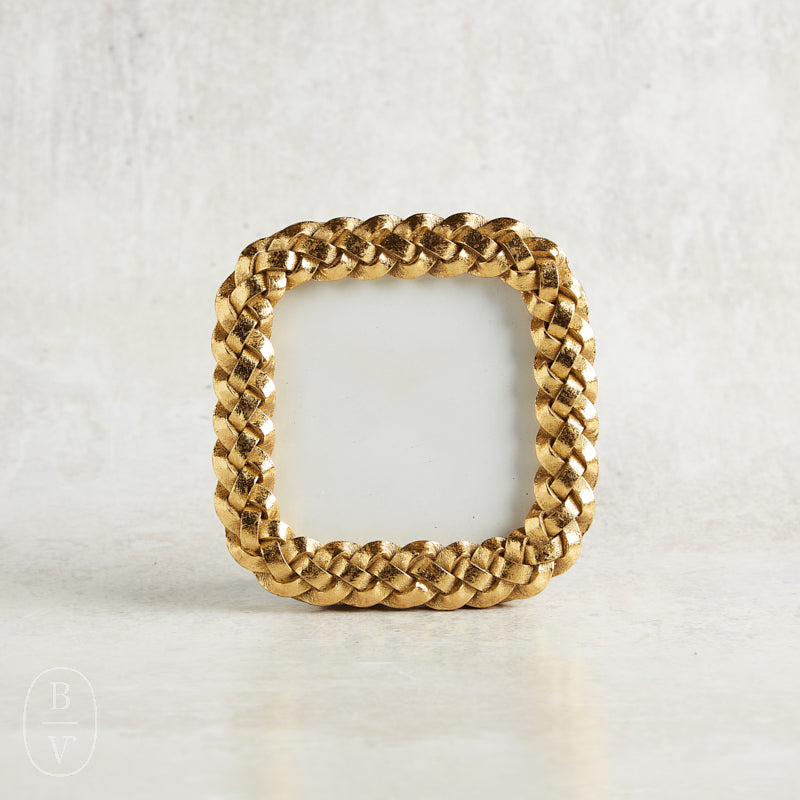 Two's Company BRAIDED FRAME Gold Square
