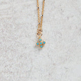 CV Designs BLUE CZ CROSS NECKLACE - CVNTCZB