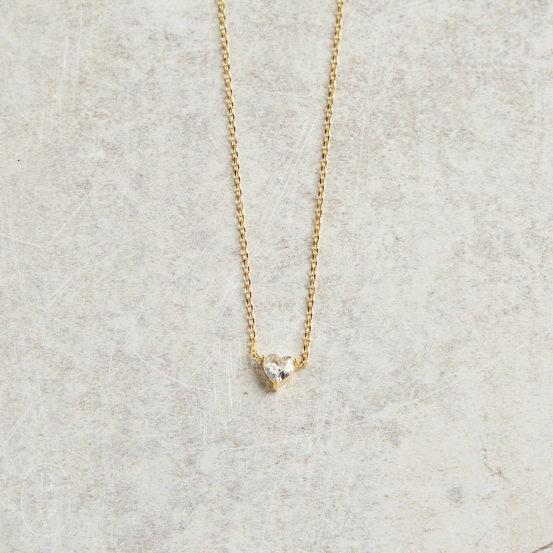 Elyssa Bass Designs HEART SHAPED CZ NECKLACE