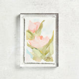 Haley Farris Fine Art ACRYLIC FRAME FLORAL 5 X 7 Blush
