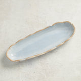 Etta B Pottery FLIRTY EDGE OLIVE DISH Wisteria