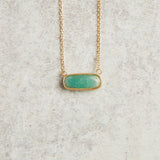 Elyssa Bass Designs RECTANGLE BAR NECKLACE Amazonite