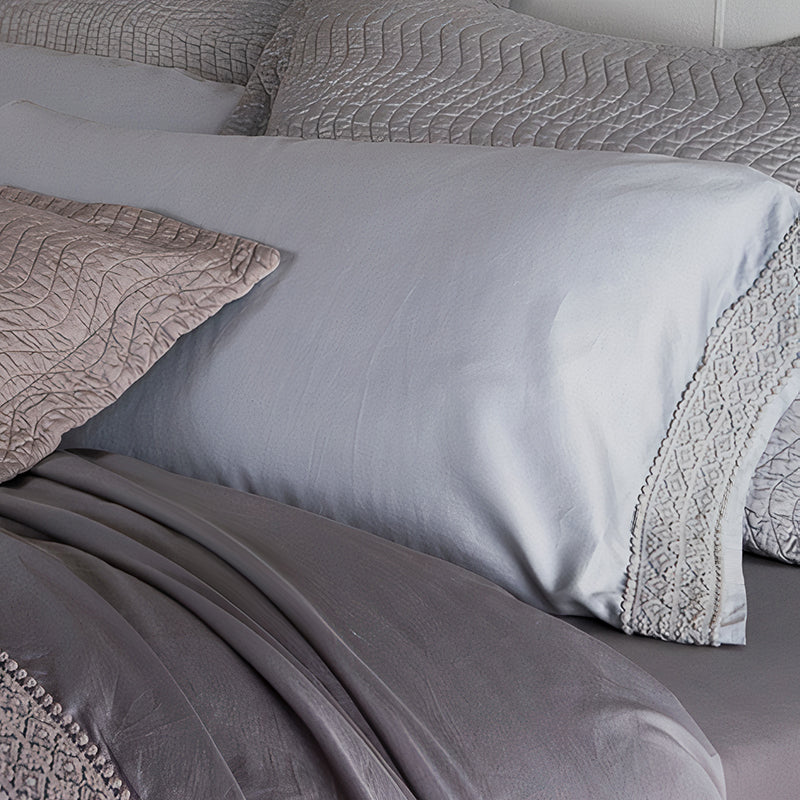 Bella Notte Linens BRIA PILLOWCASE WITH NOVOLA LACE
