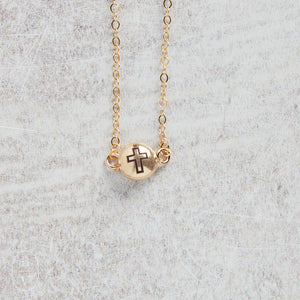 CV Designs GOLD ETCHED CROSS NECKLACE - CVNBC