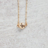 CV Designs GOLD ETCHED CROSS NECKLACE - CVNBC