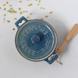 Creative Co-op STONEWARE BRIE BAKER WITH WOOD SPREADER Blue 7