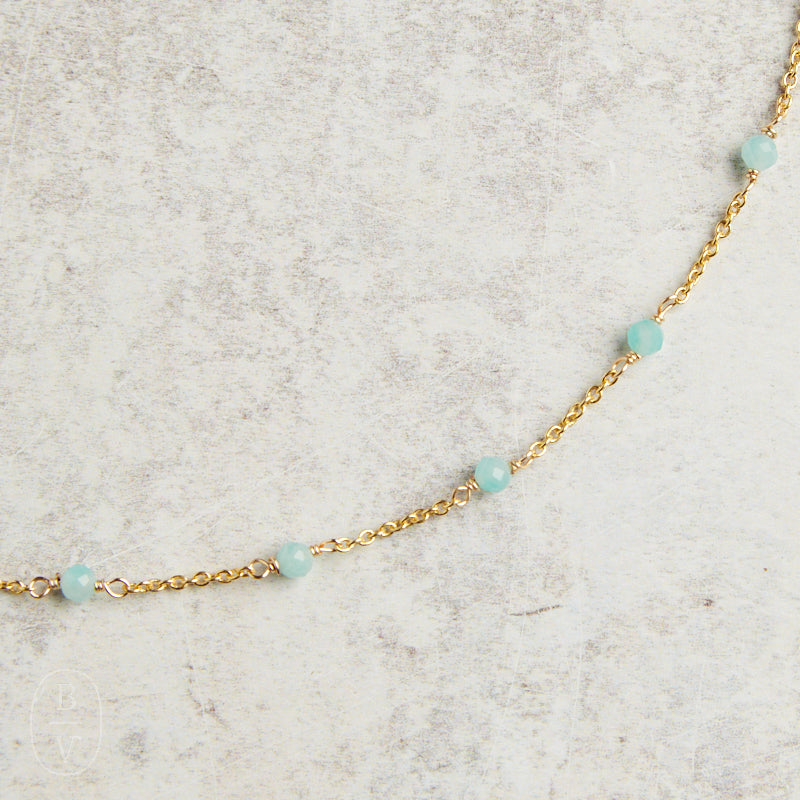 Elyssa Bass Designs SMALL BEADED NECKLACE Amazonite