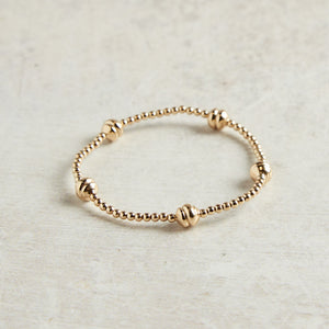 eNewton Design ADMIRE SMALL GOLD BEAD BRACELET Gold 2.5mm