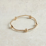 eNewton Design ADMIRE SMALL GOLD BEAD BRACELET Gold 2.5mm