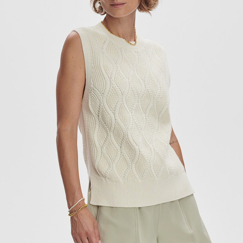 Varley TELLER LONGLINE KNIT TANK Birch