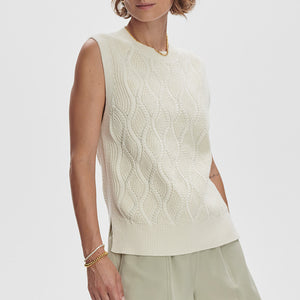 Varley TELLER LONGLINE KNIT TANK Birch