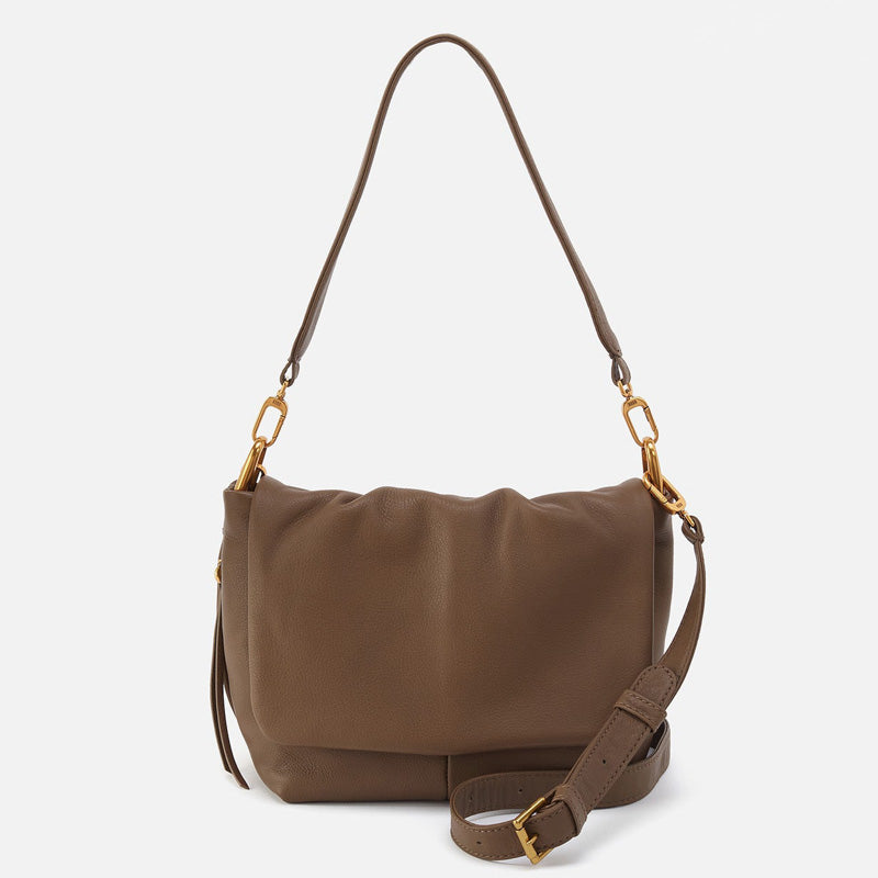 Hobo HARLEY CONVERTIBLE SHOULDER BAG FALL 24 Dark Elm Pebbled Leather