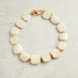 Virtue STUDDED TRIBAL DISC NECKLACE Cream
