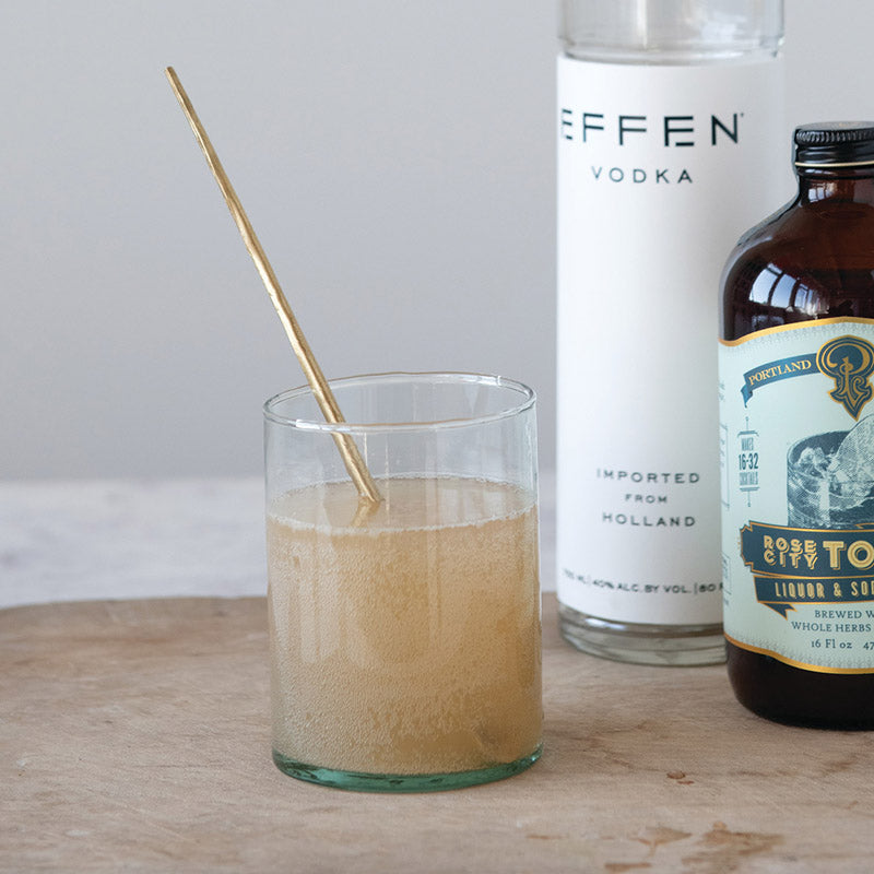 Creative Co-op BRASS COCKTAIL SPOON