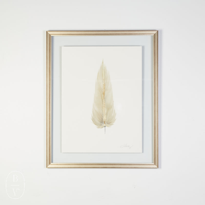 By Lacey MEDIUM FLOATED FRAMED FEATHER SERIES 12 NO 5